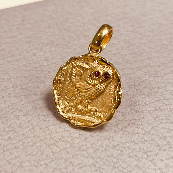 국제금거래소,(995제품) 빈티지 부엉이 순금 메달 3.75g